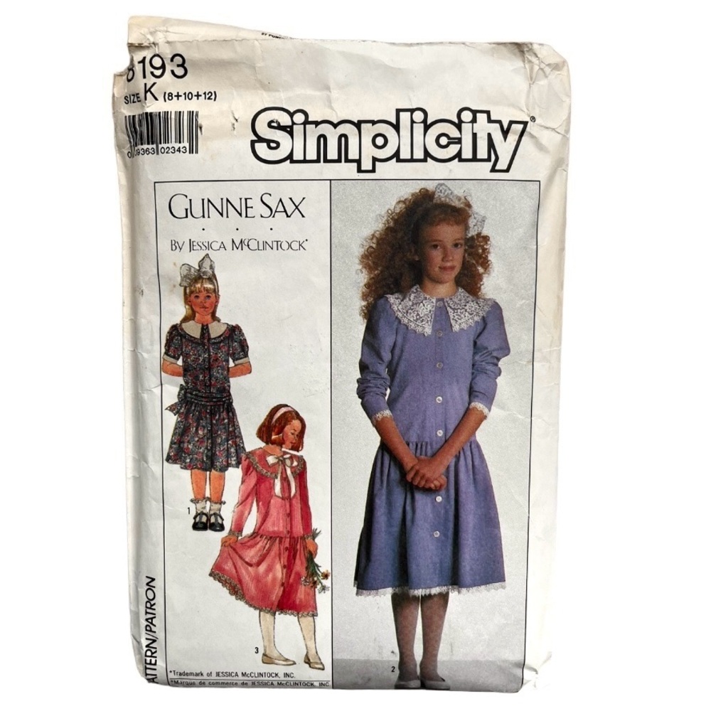 Vintage Gunne Sax Dress Simplicity Sewing Pattern UNCUT Jessica McClintock